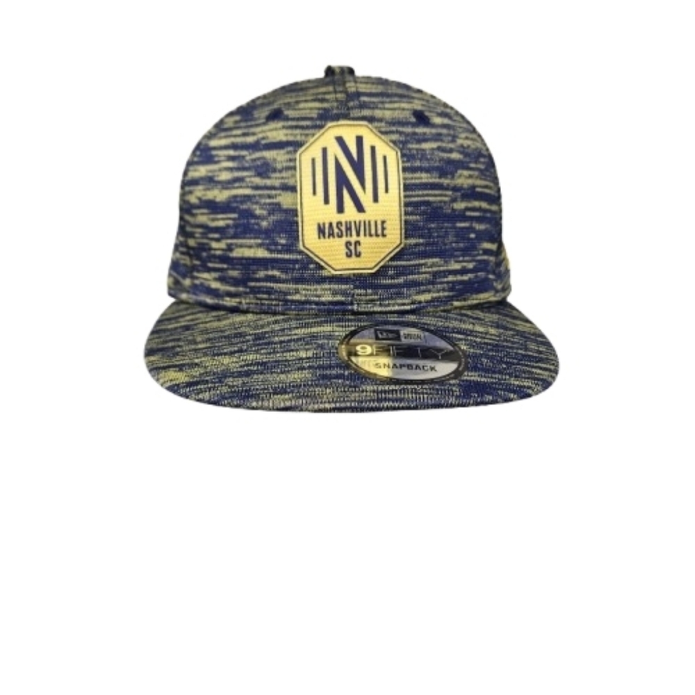 Nashville SC Heathered Snapback Hat in Navy and Gold Soccer Sporty Activewear